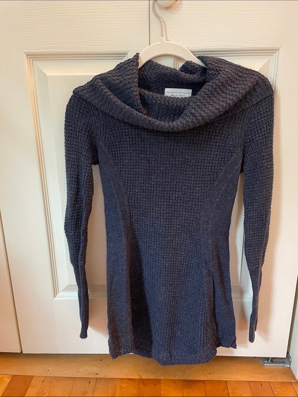 Women's Dark Navy Knit Cowl Neck Sweater
